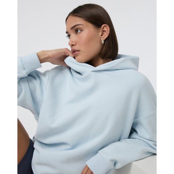 Vuori Restore Oversized Hoodie Light Mist M Organic Cotton French Terry Jumper - Picture 2 of 13